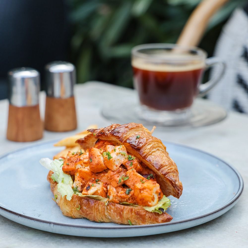 Grilled Cottage Cheese Croissant Sandwich