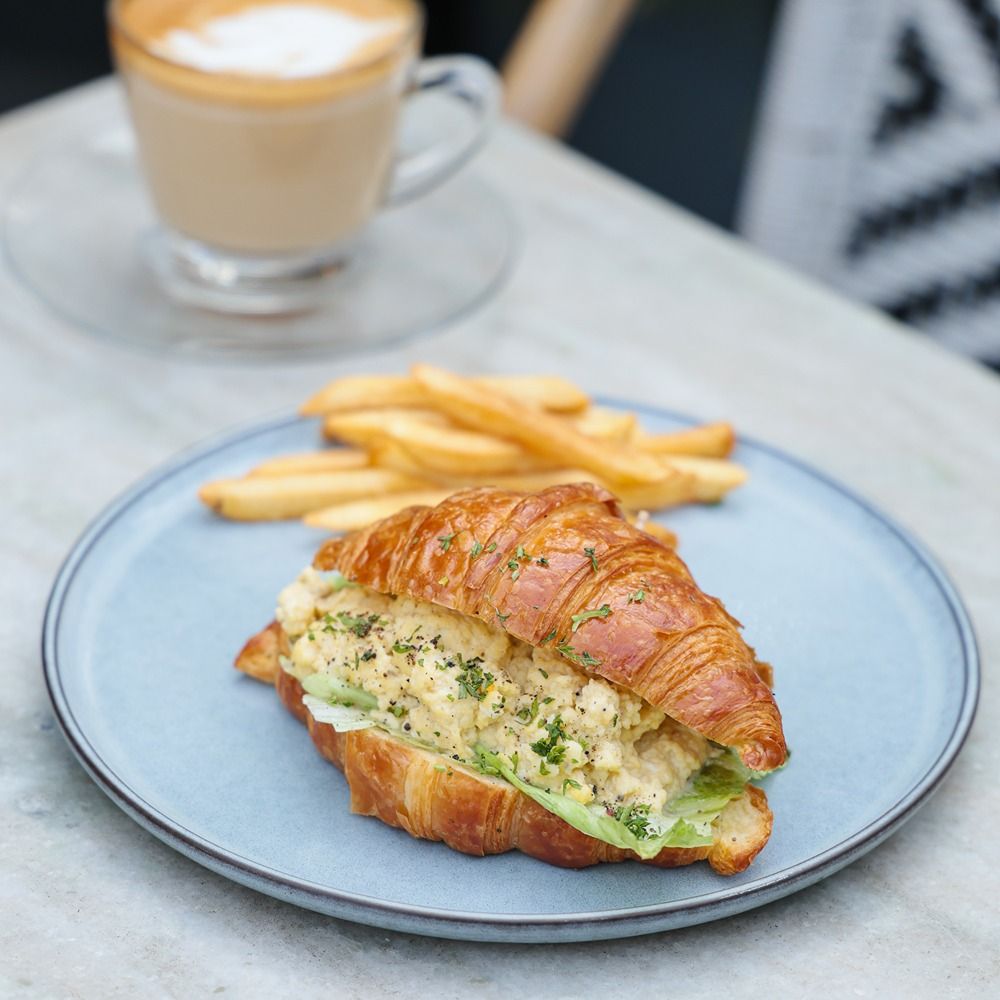 Croissant Scrambled Egg Sandwich