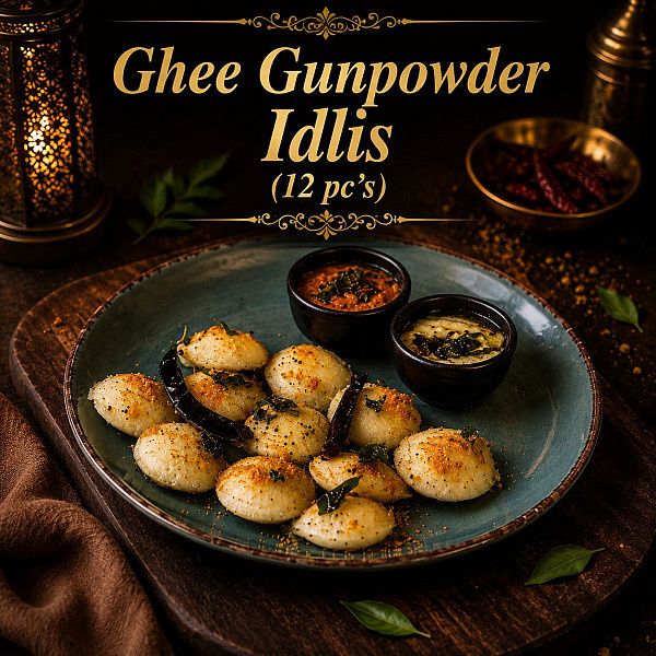 Ghee Gunpowder Mini Idlis (12 Pcs)
