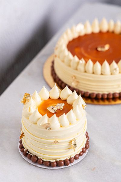 Caramel Butterscotch Bento Cake