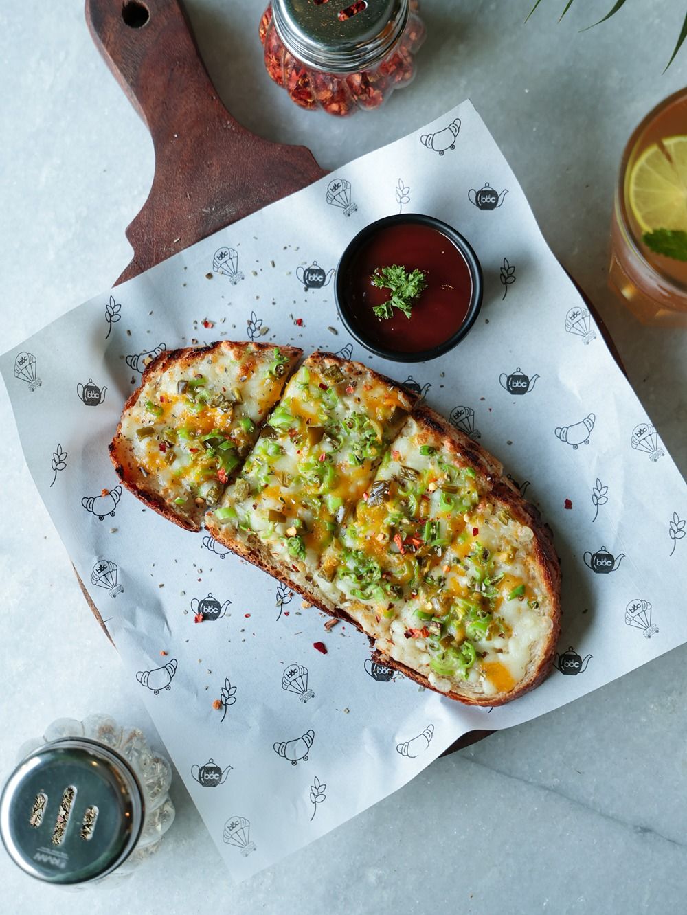 Chilli Cheese And Garlic Sourdough Toast