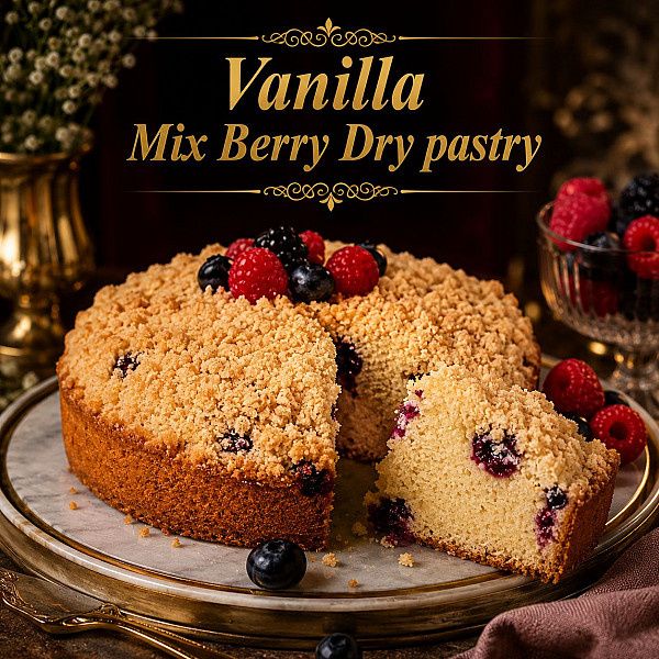Vanilla Mixed Berry Dry Cake Pastry