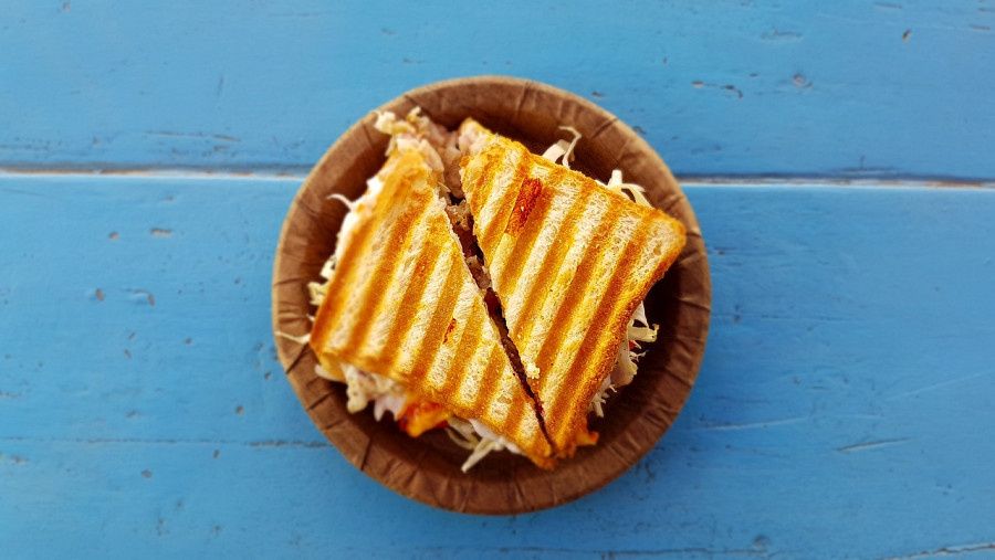 Chicken Seekh Kebab Sandwich