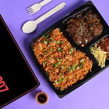 Chicken Manchurian + Chicken Schezwan Fried Rice + Dry Noodles