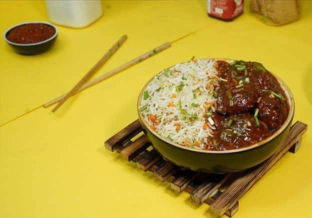 Veg Manchurian Fried Rice Bowl