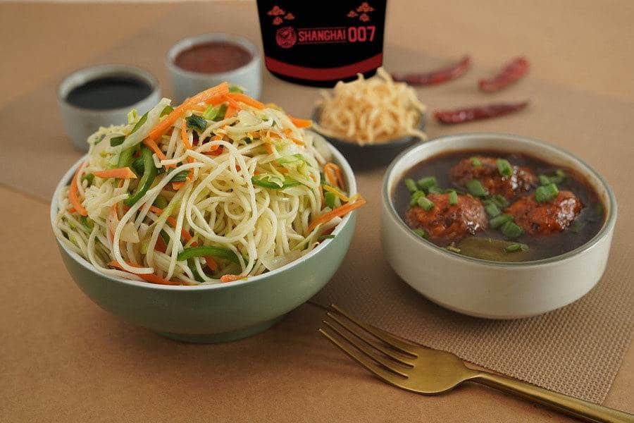 Veg Manchurian + Veg Hakka Noodles + Dry Noodles