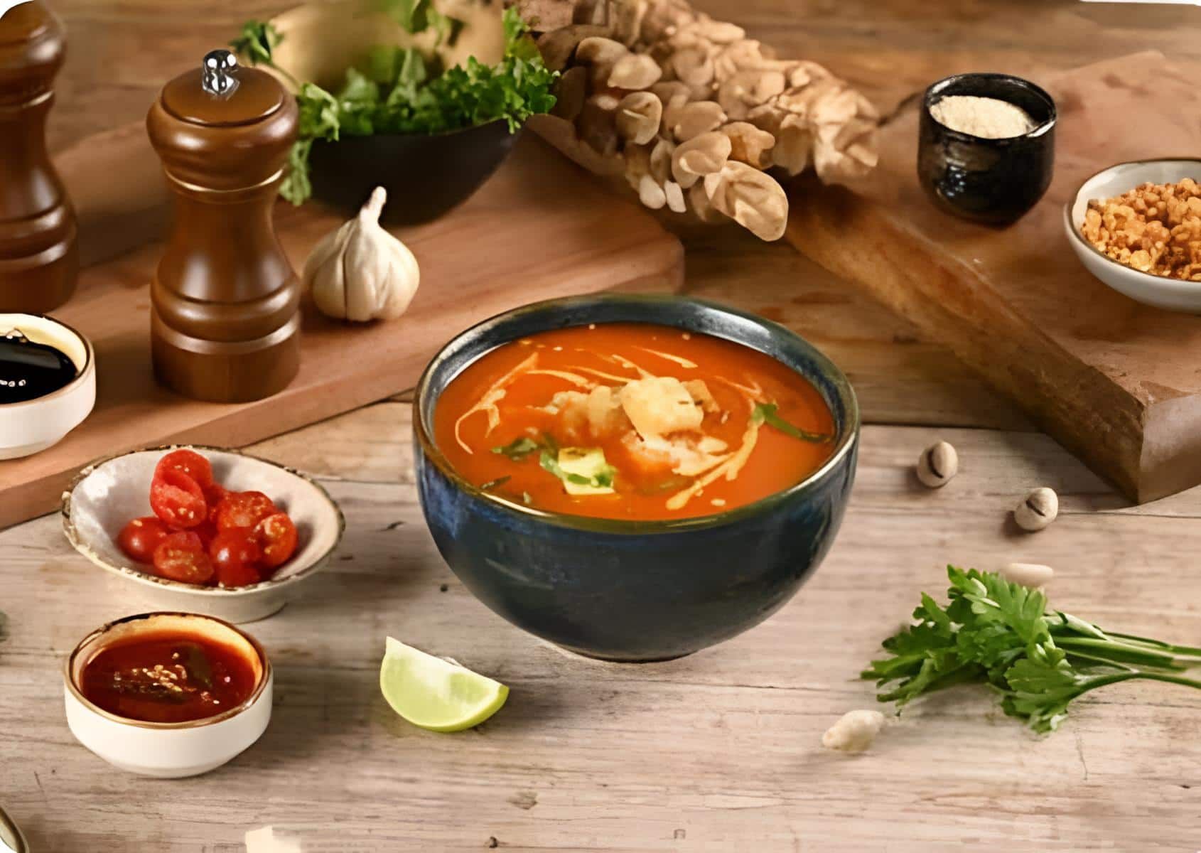 Veg Roasted Tomato And Basil Soup
