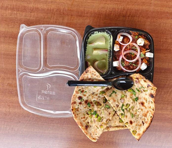 Mirchi Parantha With Chana Masala Mini Meal