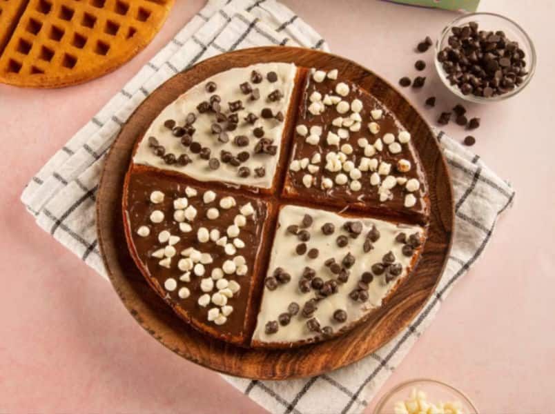 Black & White Chocolate Waffle Cake