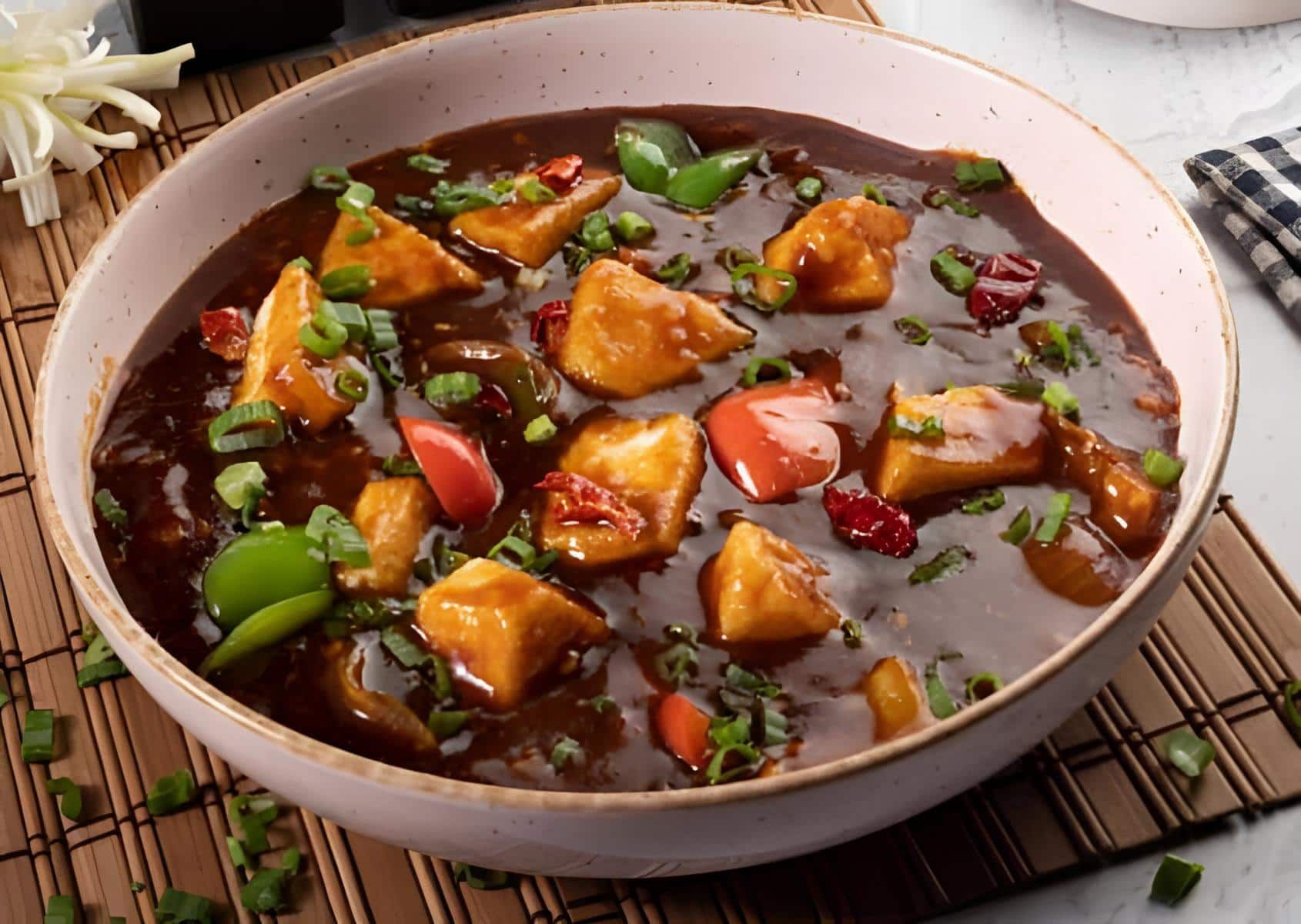 Chilly Garlic Paneer Gravy