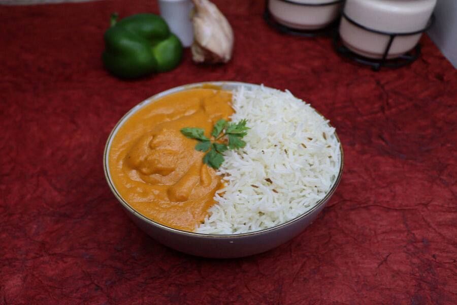 Smoky Butter Chicken Rice Bowl