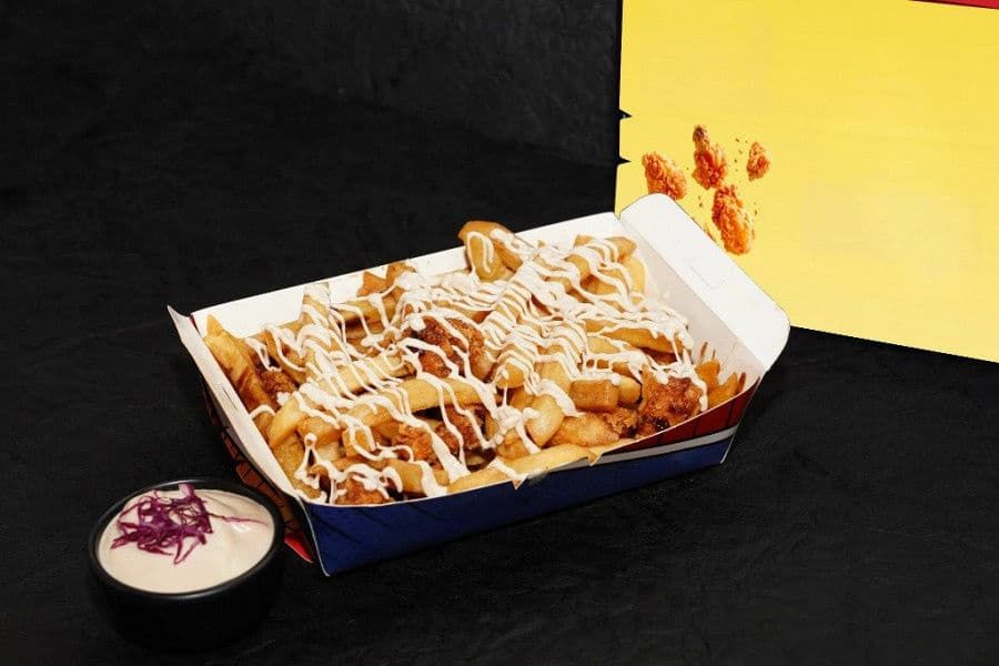 Chicken Popcorn Cheese Fries