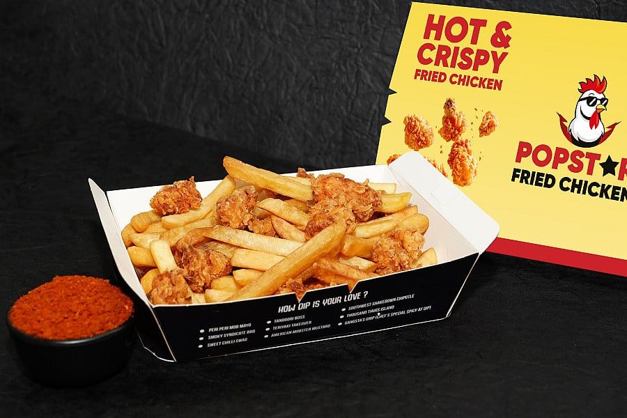 Chicken Popcorn Peri Peri Fries