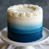 Blue ombre tall cake