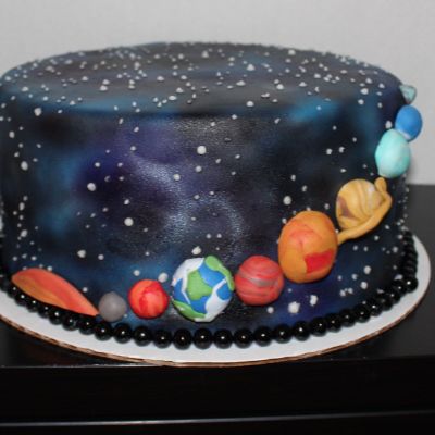 Galaxy theme cake