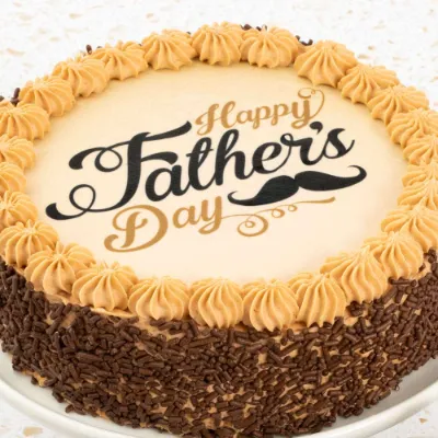 Golden fathers day cake