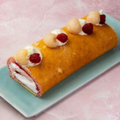 Lychee Raspberry Swiss Roll