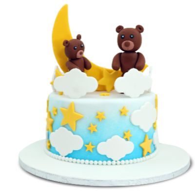 Teddy bear cloud cake