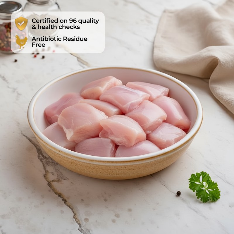 Premium Chicken Thighs (Tikka Cut) - 500g