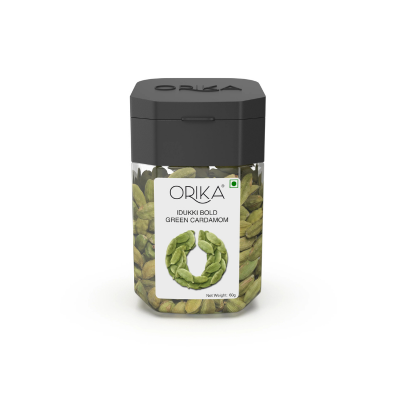 Orika Idukki Bold Green Cardamom (60g Jar)