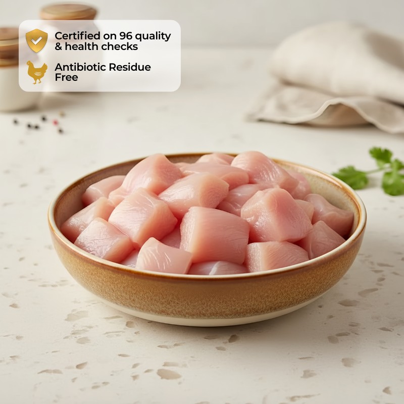 Premium Chicken Breast Cubes - 500g