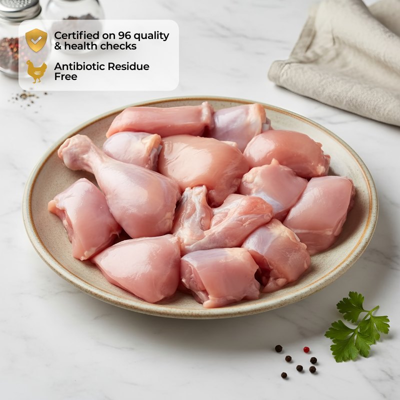Premium Chicken Curry Cut (Cut Into 12 To 14 Pcs) - 1kg