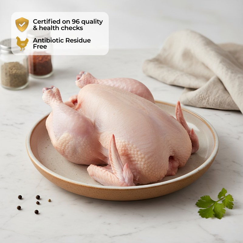 Full Chicken WITH SKIN (Gross Weight 1kg To 1.1 Kg)