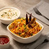 VEG BIRYANI WITH RAITA