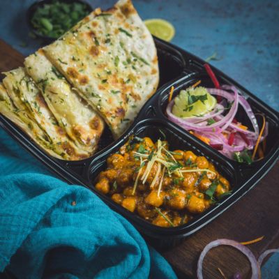 Amritsari Chole + Khulcha + Onion Salad