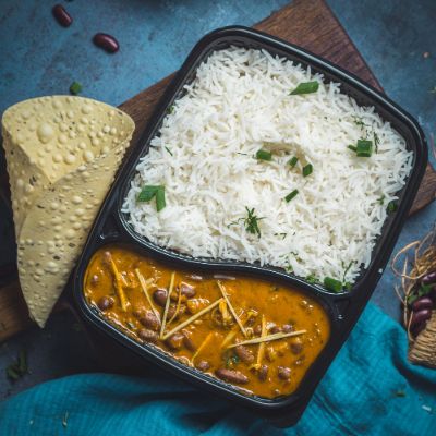 Rajma Masala + Rice + Papad