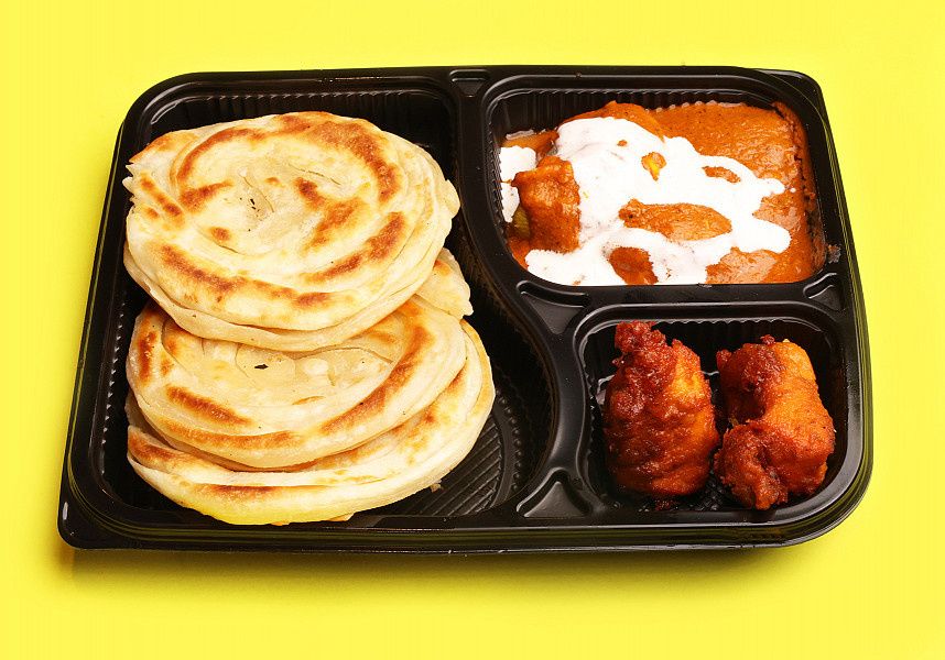 COIN PAROTTA CHICKEN KEBAB CHICKEN TIKKA MASALA COMBO