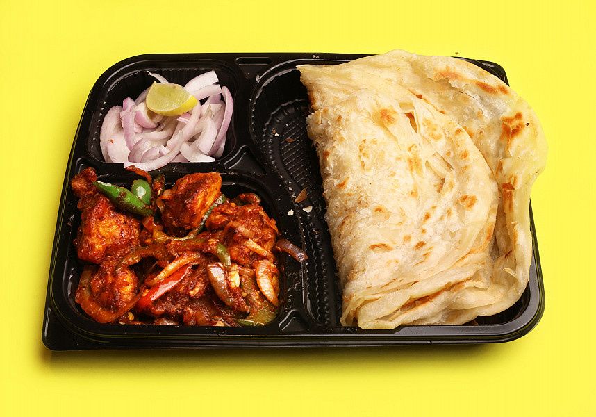 Malabar Parotta Chicken Chilly Gravy Boneless Combo