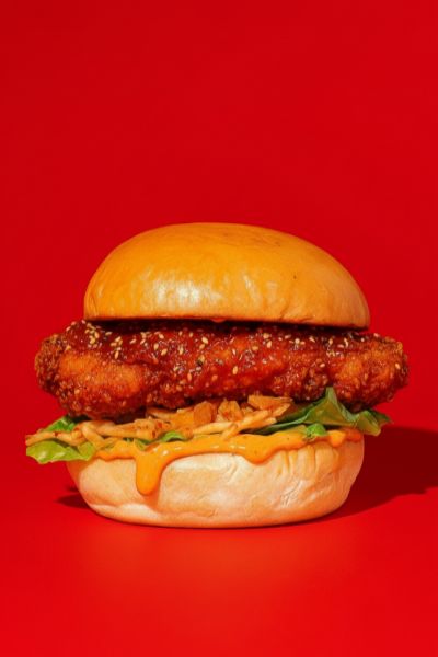 Korean Fried Paneer Burger