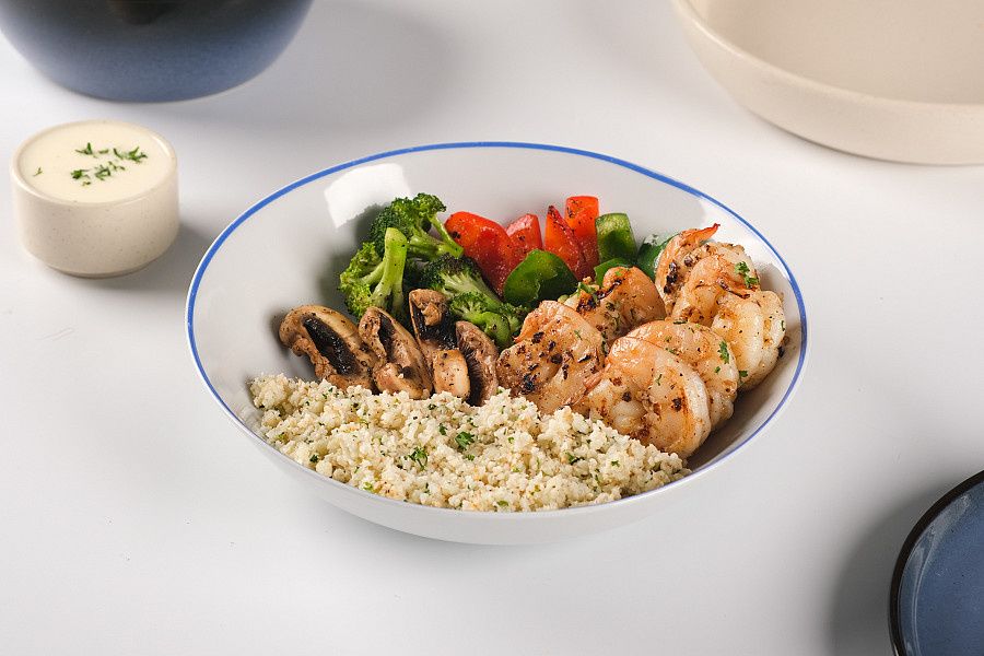Lemon Butter Keto Prawn Bowl