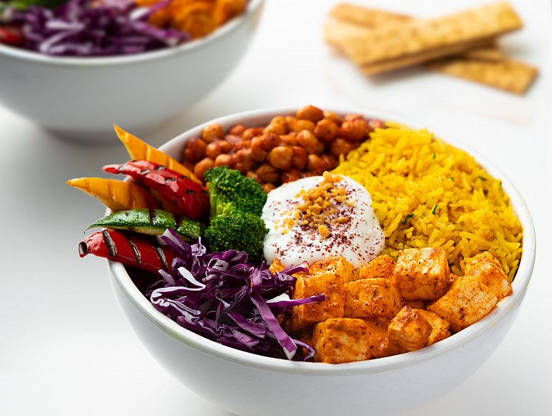 Vegetarian Shish Taouk - Mediterranean Bowl