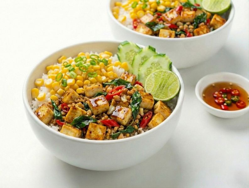Thai Basil Paneer Bowl