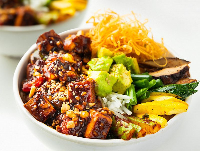 Kung Pao Vegetarian Rice Bowl