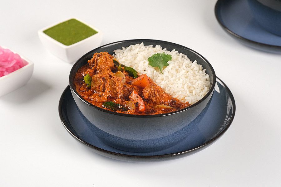 Chicken Ghee Roast & Rice