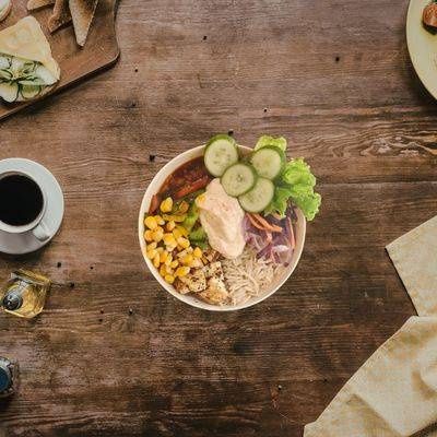 A Complete Meal Packed With Flavor And Nourishment. Rice, Beans, Veggies, Seeds & Sauces