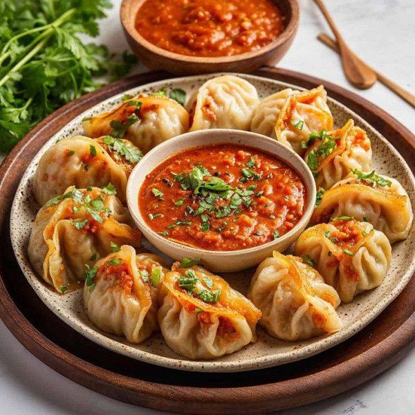 Creamy Mountain Momos (100% Veg.)