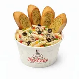 Veg Pasta White Sauce + Garlic Bread