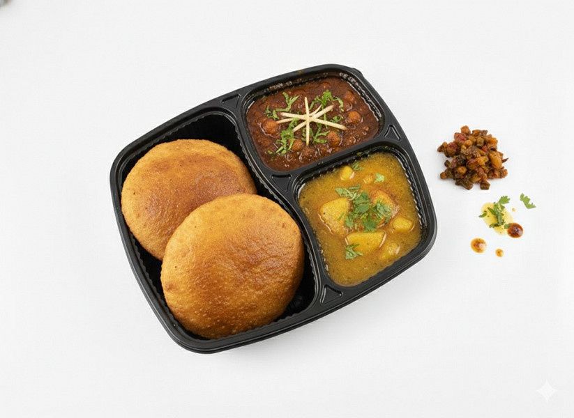 Choley With 2 Bedmi Poori