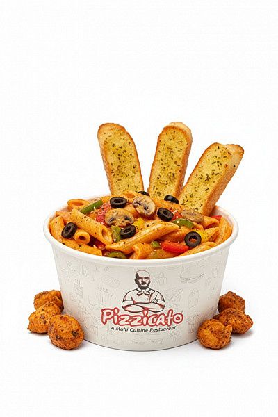 Chicken Pasta Mix Sauce + Garlic Bread