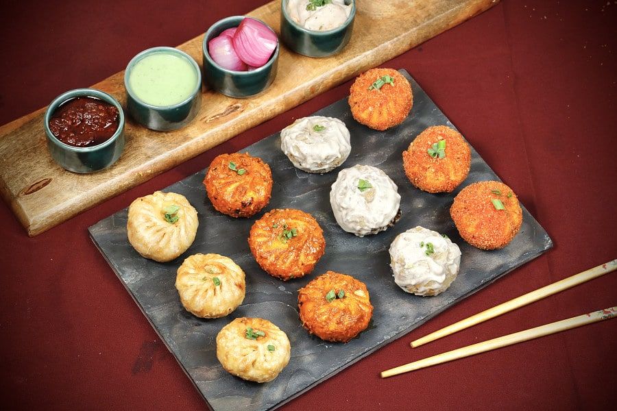 Veg Momos Platter (2 Box) (12 Pcs)