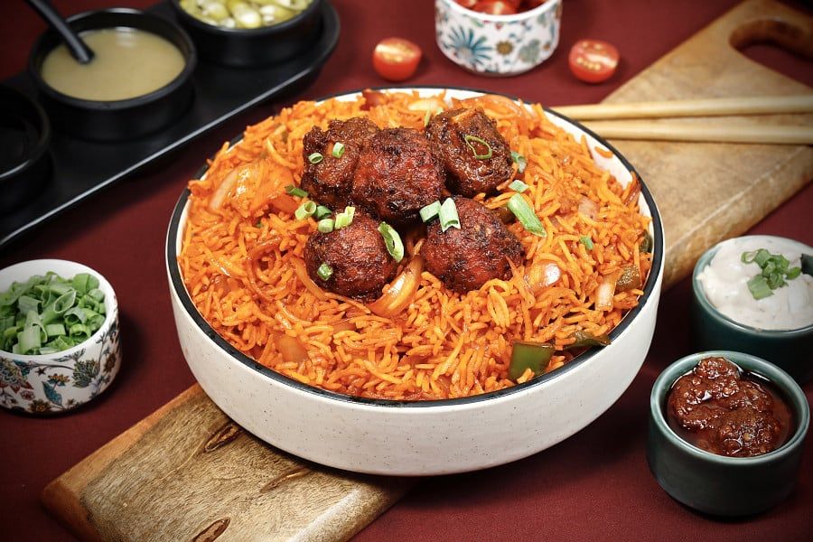 Manchurian Tikka Fried Rice