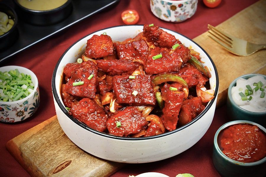 Chilly Soya Chaap Tikka