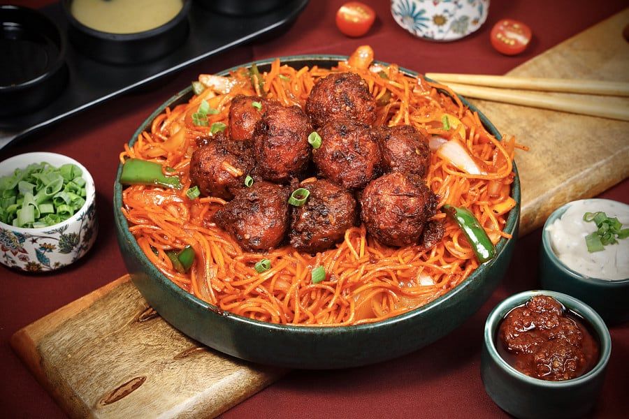 Manchurian Tikka Noodles