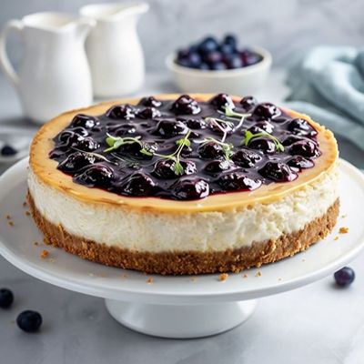 Blueberry cheesecream cake