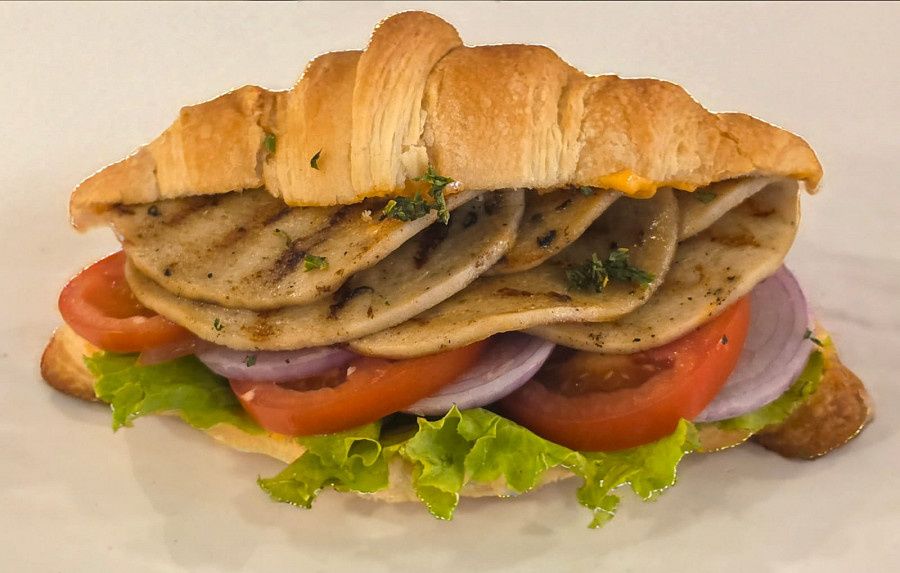 Salami Croissant Sandwich