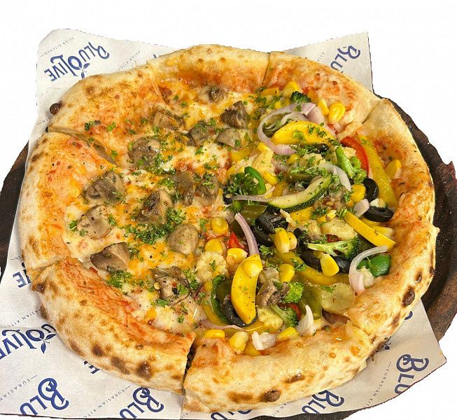 Half Veg And Half Veg Pizza